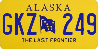 AK license plate GKZ249