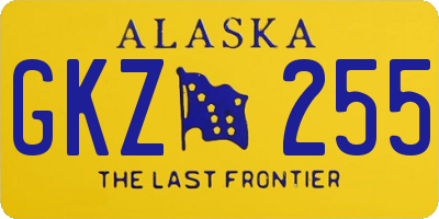 AK license plate GKZ255