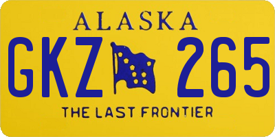 AK license plate GKZ265
