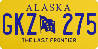 AK license plate GKZ275