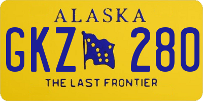 AK license plate GKZ280