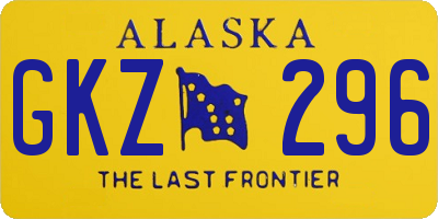 AK license plate GKZ296