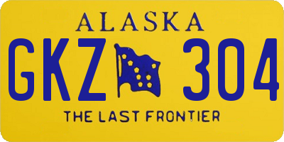 AK license plate GKZ304