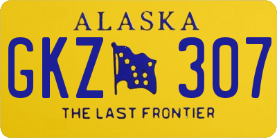 AK license plate GKZ307
