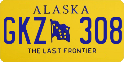 AK license plate GKZ308