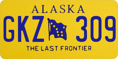 AK license plate GKZ309
