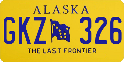 AK license plate GKZ326
