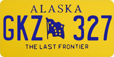 AK license plate GKZ327