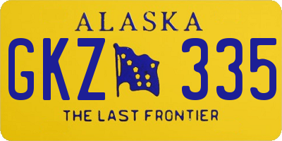 AK license plate GKZ335