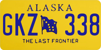 AK license plate GKZ338