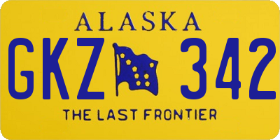 AK license plate GKZ342