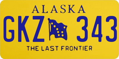 AK license plate GKZ343