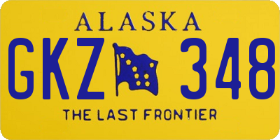 AK license plate GKZ348