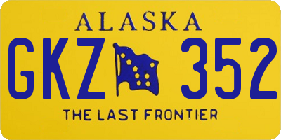 AK license plate GKZ352