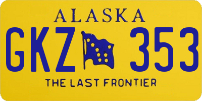 AK license plate GKZ353
