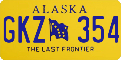 AK license plate GKZ354