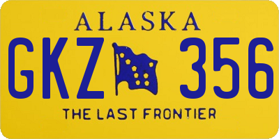 AK license plate GKZ356