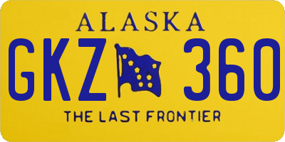 AK license plate GKZ360