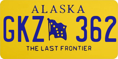 AK license plate GKZ362