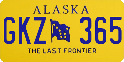 AK license plate GKZ365