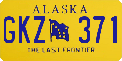 AK license plate GKZ371