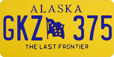 AK license plate GKZ375