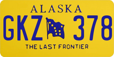 AK license plate GKZ378