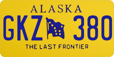 AK license plate GKZ380