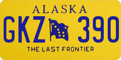 AK license plate GKZ390