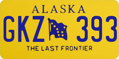 AK license plate GKZ393