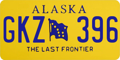AK license plate GKZ396