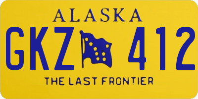 AK license plate GKZ412