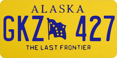 AK license plate GKZ427