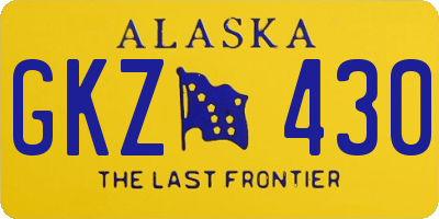 AK license plate GKZ430