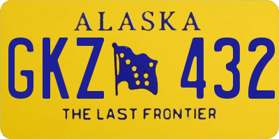 AK license plate GKZ432