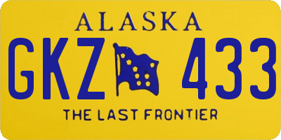 AK license plate GKZ433