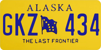 AK license plate GKZ434