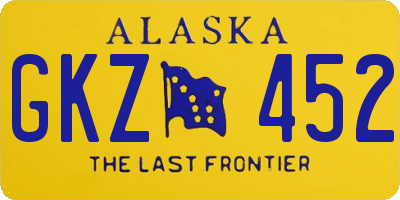AK license plate GKZ452