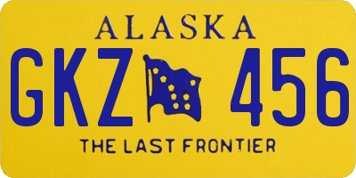 AK license plate GKZ456