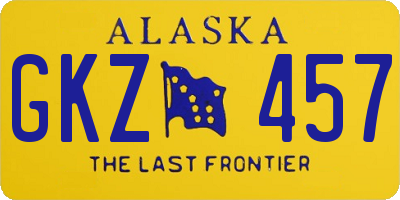 AK license plate GKZ457