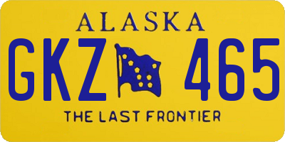 AK license plate GKZ465
