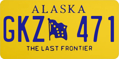 AK license plate GKZ471