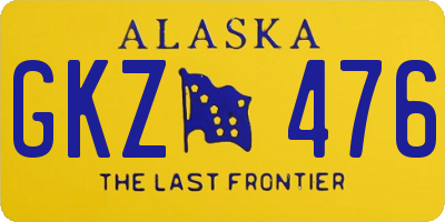AK license plate GKZ476