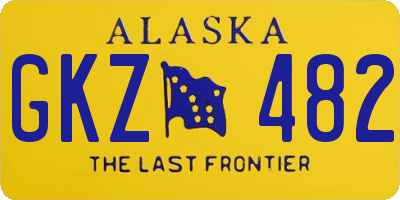 AK license plate GKZ482