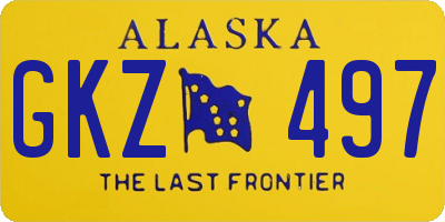 AK license plate GKZ497