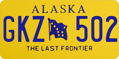 AK license plate GKZ502