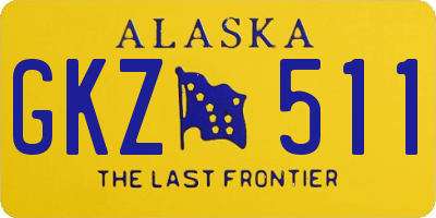 AK license plate GKZ511