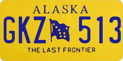 AK license plate GKZ513