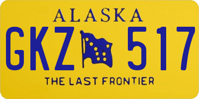 AK license plate GKZ517