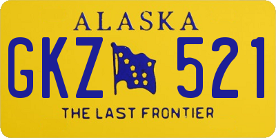 AK license plate GKZ521